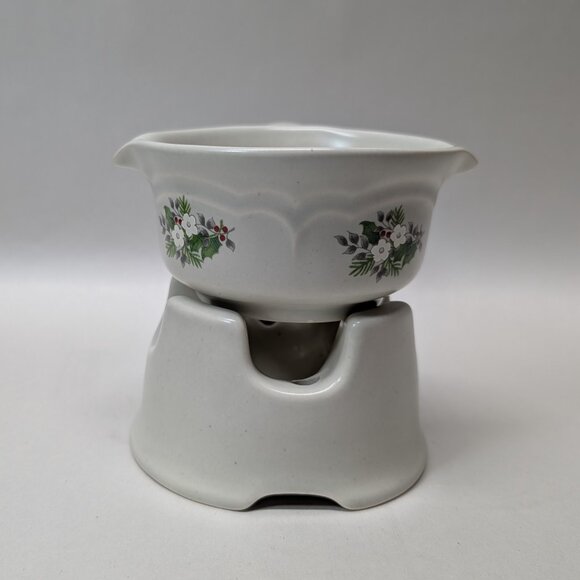 Vintage Pfaltzgraff Heirloom Christmas Potpourri/Butter Burner and Votive Cup - Picture 7 of 12